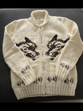 Unisex Wolf Cardigan Mary Maxim Project Hail Mary 100% Wool
